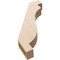 Ekena Millwork 3-inch W x 16-inch D x 22-inch H Copenhagen Rough Cedar Woodgrain TimberThane Knee Brace, Primed BRCUR03X16X22CHGRCPR - alternate 4